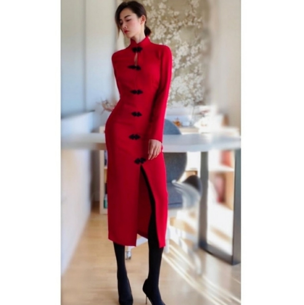 🔥FINAL SALE🔥 ZARA Red Toggle Dress - Picture 11 of 16